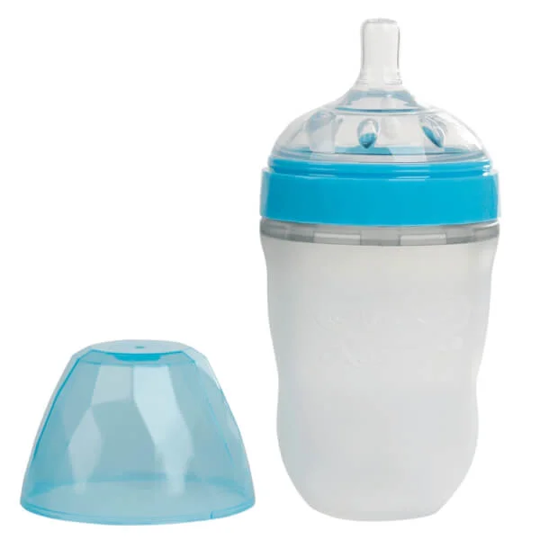 Combo 2 Bình sữa Gluck Baby Natural silicone cổ rộng 240ml (MMD240, Xanh)