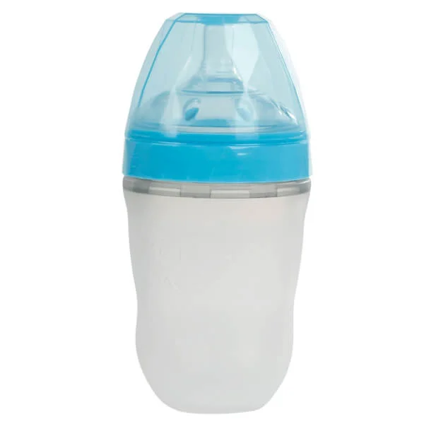 Combo 2 Bình sữa Gluck Baby Natural silicone cổ rộng 240ml (MMD240, Xanh)