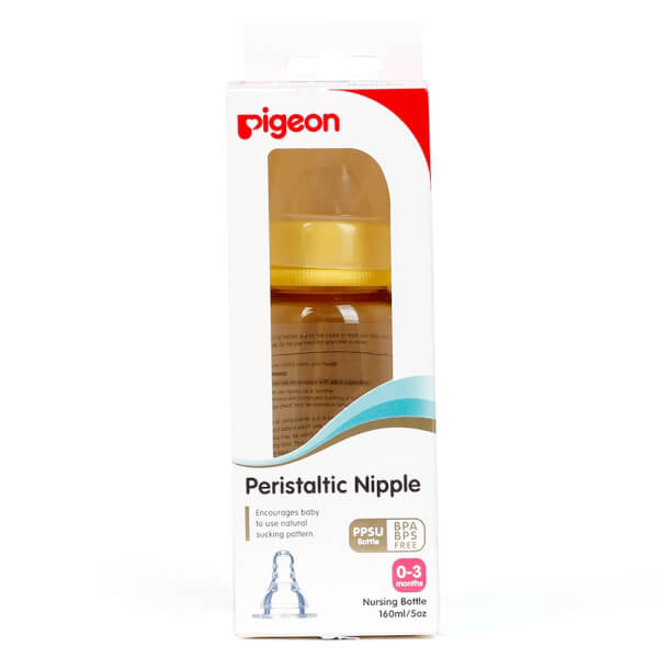 Combo 1 Gối memory foam chống trào ngược và cho bé bú ConCung Good (Xanh) và 1 Bình sữa Pigeon nhựa PPSU cổ hẹp 160ml (Vàng)