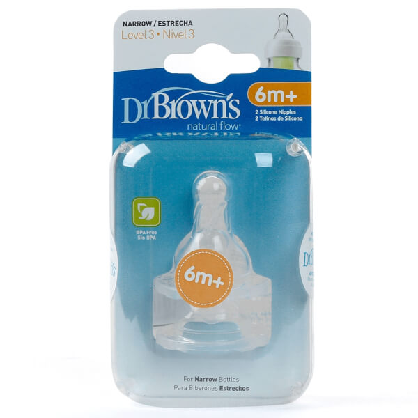 Combo 2 Núm ty bình sữa cổ hẹp Dr Brown