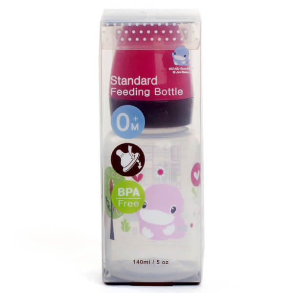 Combo 2 Bình sữa Kuku nhựa PP BPA Free cổ hẹp 140ml (KU5927A, Hồng)