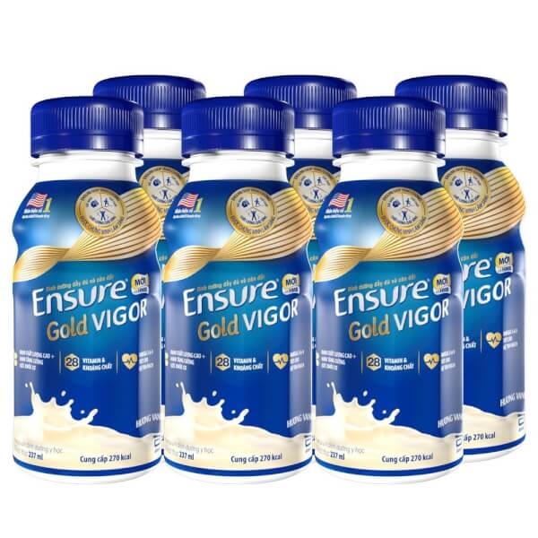 Thực phẩm dinh dưỡng y học Ensure Gold Vigor 237ml - Lốc 6 chai