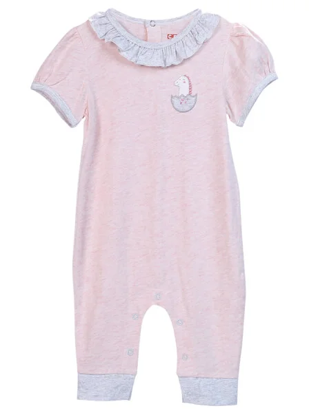 Body bé gái dài CF G0420033 (6M/9M/12M,Hồng)