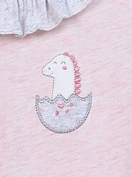 Body bé gái dài CF G0420033 (6M/9M/12M,Hồng)