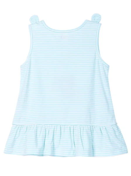 Áo thun bé gái sát nách CF G0320048 (2Y,Xanh)