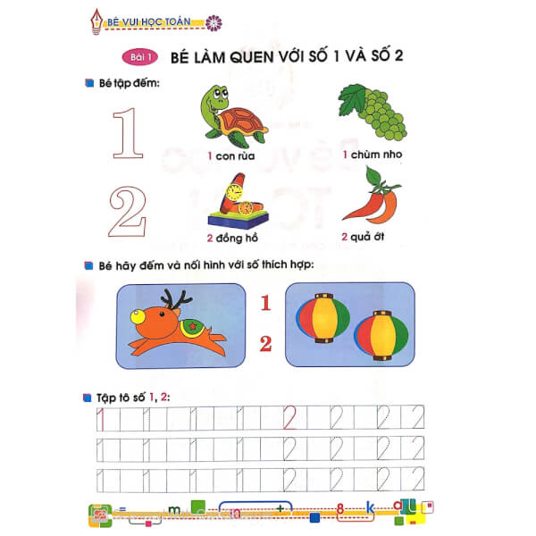 Bé vào lớp 1 - Bé vui học toán ( 4 - 5T) B8