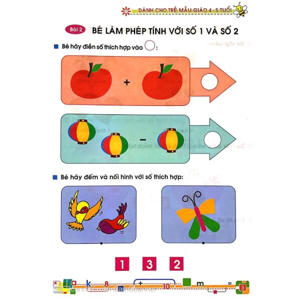 Bé vào lớp 1 - Bé vui học toán ( 4 - 5T) B8