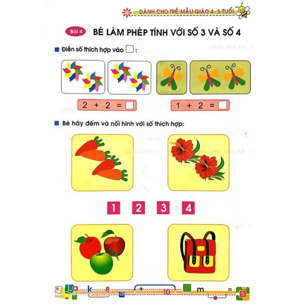 Bé vào lớp 1 - Bé vui học toán ( 4 - 5T) B8
