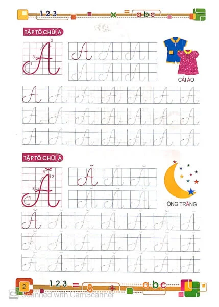 Bé vào lớp 1 - Bé tập tô tô chữ viết hoa (4-5t) B8