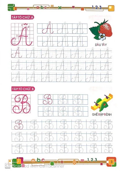 Bé vào lớp 1 - Bé tập tô tô chữ viết hoa (4-5t) B8