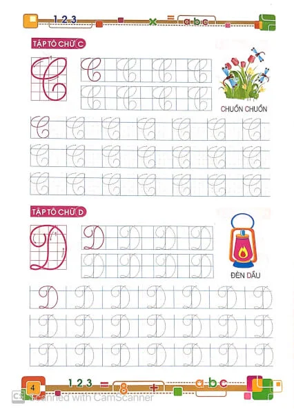 Bé vào lớp 1 - Bé tập tô tô chữ viết hoa (4-5t) B8