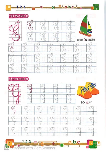 Bé vào lớp 1 - Bé tập tô tô chữ viết hoa (4-5t) B8