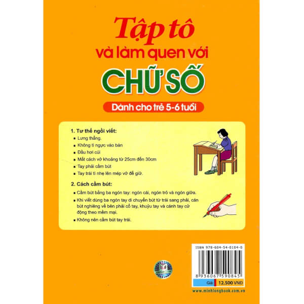 Tập tô và làm quen chữ số dành cho trẻ 5-6 tuổi