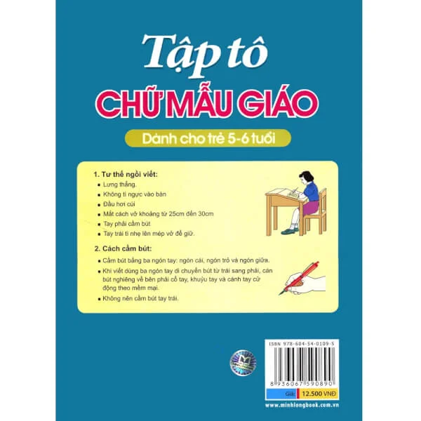 Tập tô chữ mẫu giáo dành cho trẻ 5-6 tuổi
