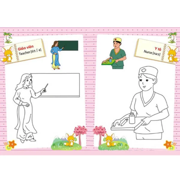 Tập tô màu mẫu giáo - Chủ đề Nghề nghiệp B7.5