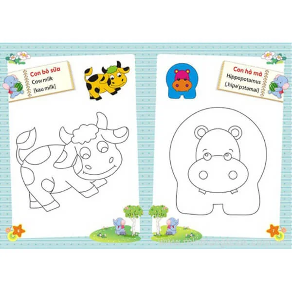 Tập tô màu mẫu giáo - Chủ đề Động vật B7.5