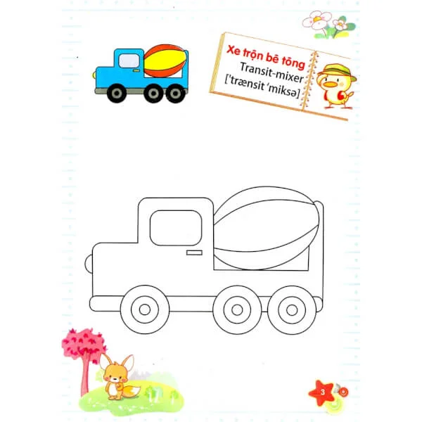 Tập tô màu mẫu giáo - Chủ đề Giao thông B7.5