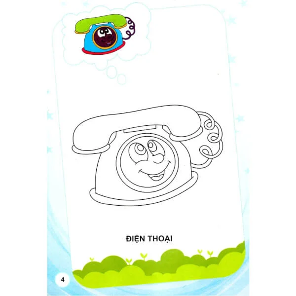 Bé tập tô màu - Đồ dùng gia đình B10