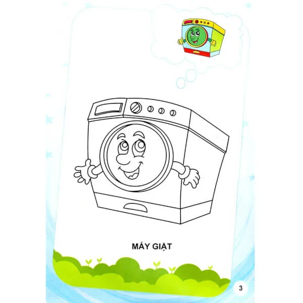 Bé tập tô màu - Đồ dùng gia đình B10