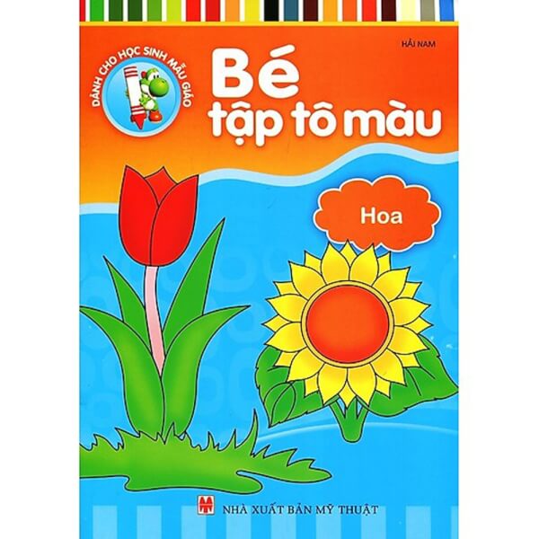 Bé tập tô màu - Hoa B10