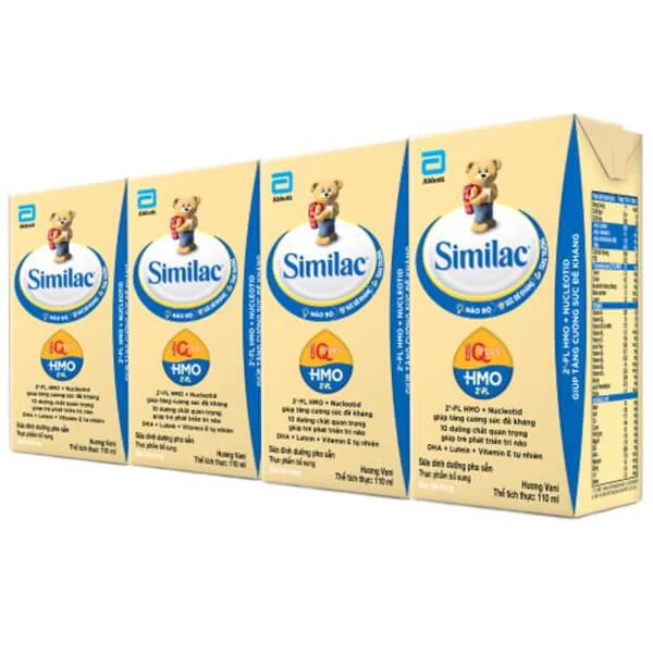 Thực phẩm bổ sung Sữa tiệt trùng Similac Eye-Q 110ML (Lốc 4)