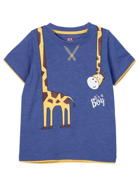 Áo thun bé trai tay ngắn CF B0520010 Xanh