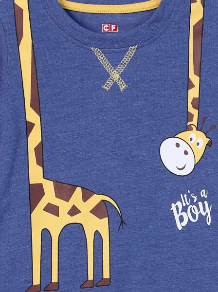 Áo thun bé trai tay ngắn CF B0520010 Xanh