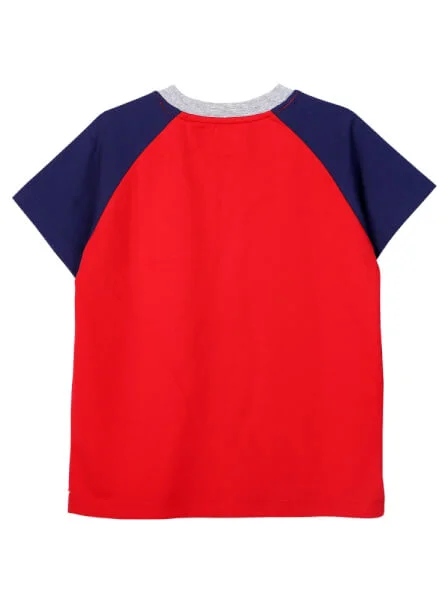 Bộ thun bé trai ngắn CF B0420039 Đỏ