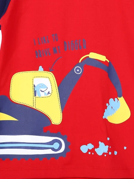 Bộ thun bé trai ngắn CF B0420039 Đỏ