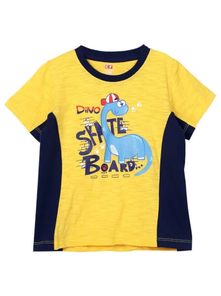 Bộ thun bé trai ngắn CF B0420038 Vàng