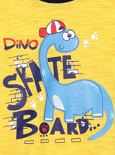 Bộ thun bé trai ngắn CF B0420038 Vàng