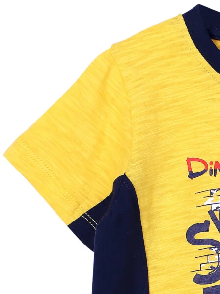 Bộ thun bé trai ngắn CF B0420038 Vàng