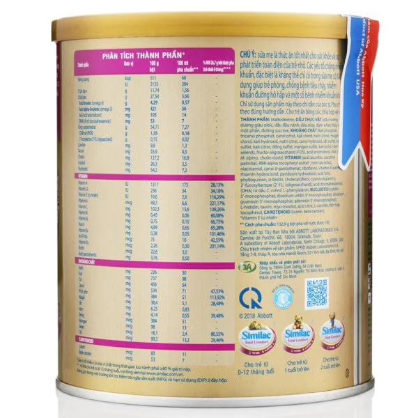 Combo 2 lon Sữa Similac Total Comfort 1 (HMO) 360g (0-12 tháng)