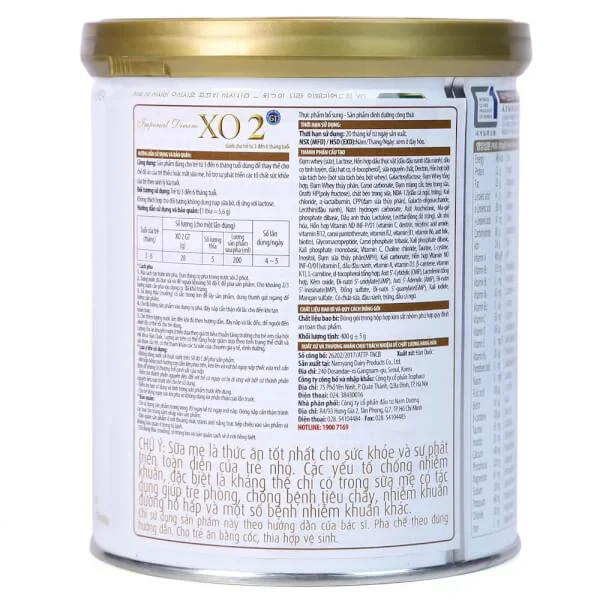 Combo 2 lon Sữa XO số 2 400g (3-6 tháng)