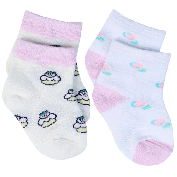 Cặp 2 đôi vớ bé gái Bamboo CF I0120028 (0-6M,Nhiều màu)