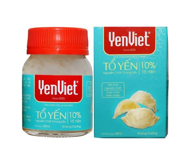 Tổ Yến Nguyên Chất Chưng Sẵn - Không Đường (10% Tổ yến) 65ml/lọ