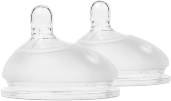 Vỉ 2 núm ty Olababy lỗ cắt chữ X (6M+)