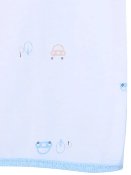 Cặp áo sơ sinh cài chéo tay ngắn CF I0420009 (Xanh dương)