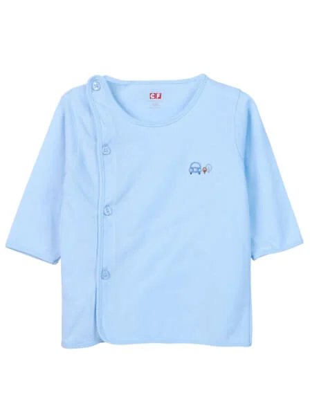 Cặp áo sơ sinh cài chéo tay dài CF I0420009 (Xanh dương)