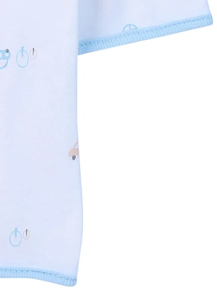 Cặp áo sơ sinh cài chéo tay dài CF I0420009 (Xanh dương)