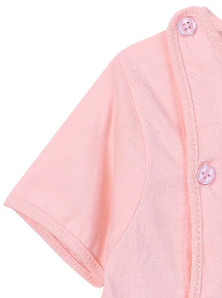 Cặp áo sơ sinh cài chéo tay ngắn CF I0420006 (Hồng)