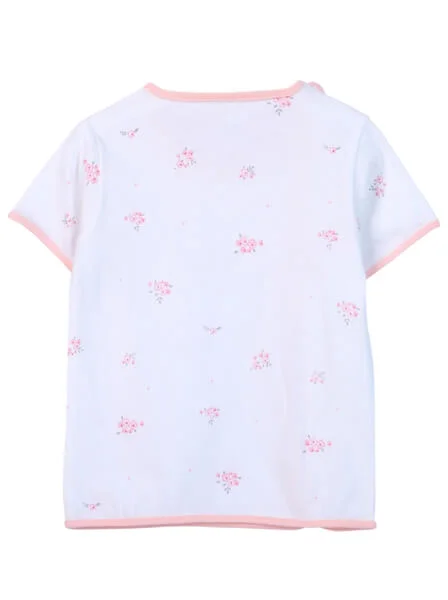 Cặp áo sơ sinh cài chéo tay ngắn CF I0420006 (Hồng)