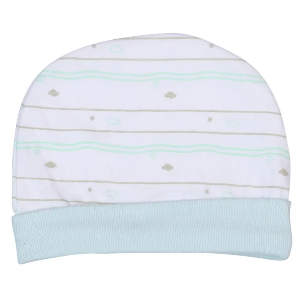 Bộ nón bao tay chân sơ sinh bo CF I129013 (NB,Xanh ngọc)