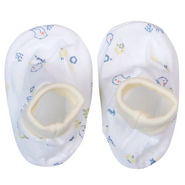 Bộ nón bao tay chân sơ sinh bo CF I129013 (NB,Vàng)