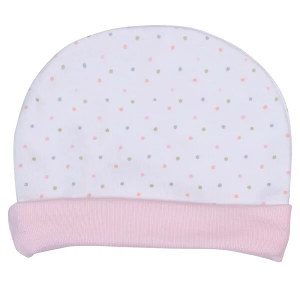 Bộ nón bao tay chân sơ sinh bo CF I129013 (NB,Hồng)