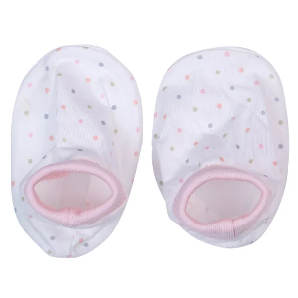 Bộ nón bao tay chân sơ sinh bo CF I129013 (NB,Hồng)