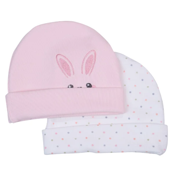 Nón sơ sinh bo 2 cái CF I129015 (1,Hồng)