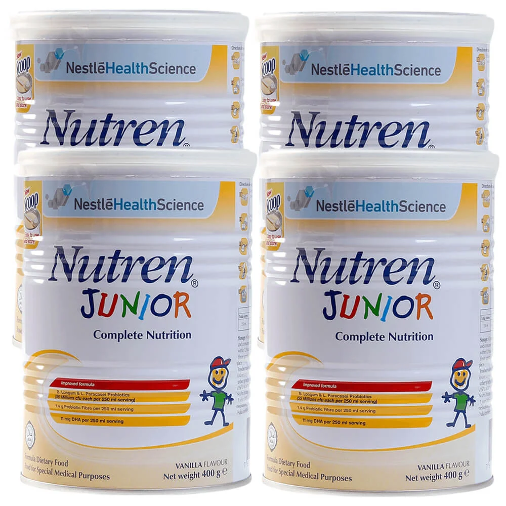Combo 4 lon Thực phẩm dinh dưỡng y học Nutren JUNIOR 400g (1-10 tuổi)