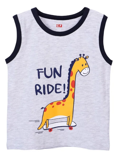 Bộ thun bé trai ngắn CF B0220004 Xám