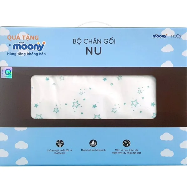 QT Moony - Combo gối bông và khăn xô đa năng Nous